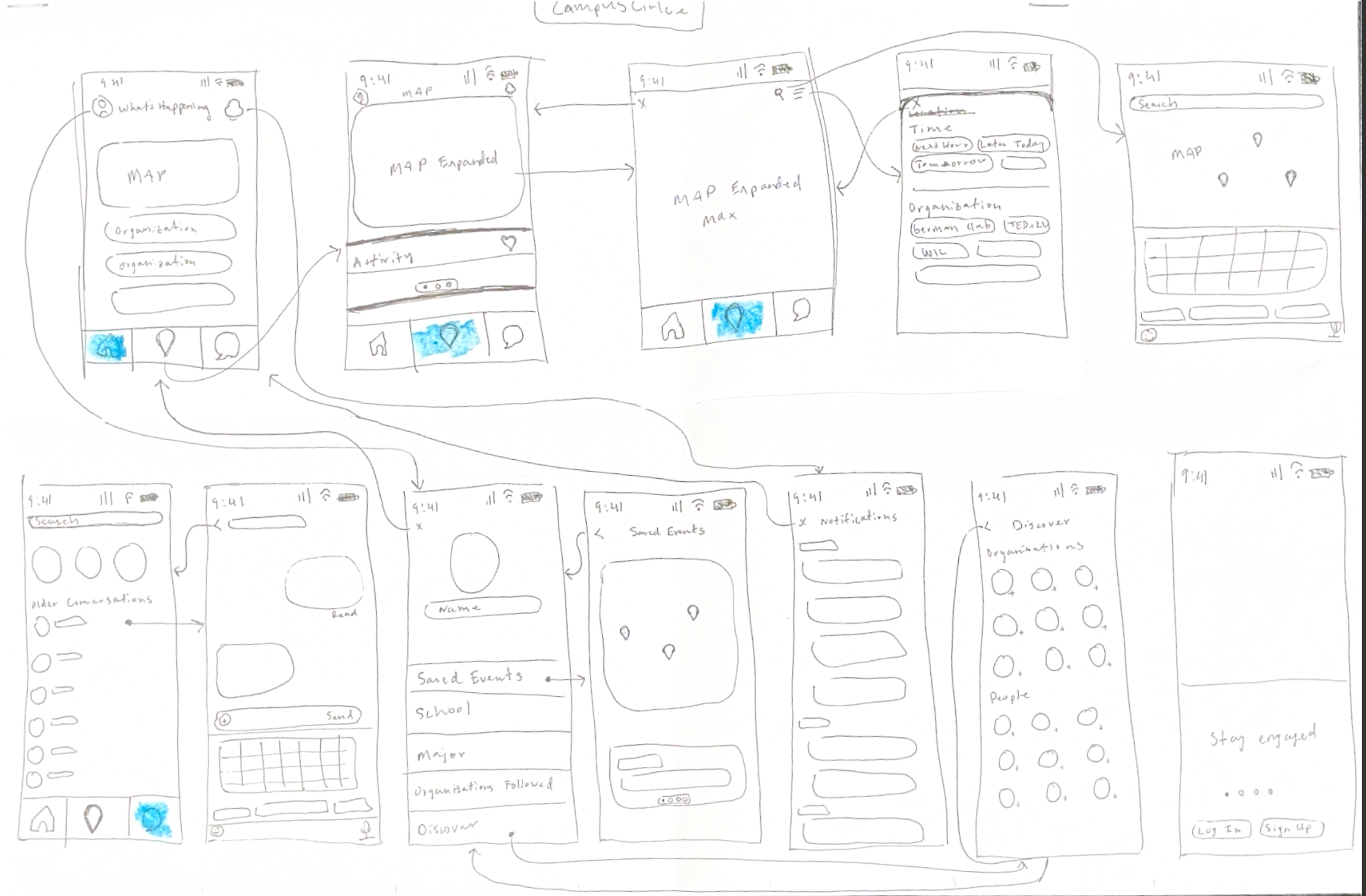 Sketch of Campus Activity App
